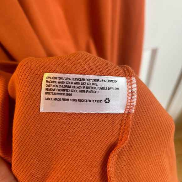 Wild Fable Orange Skater Sun Dress Size Large - Picture 5 of 6